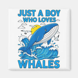 Imã Apenas um menino que ama baleias Oceano Animal Mar