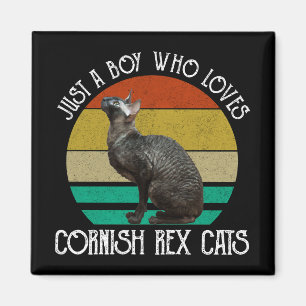 Imã Apenas um menino que ama gatos Cornish Rex