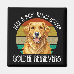 Imã Apenas um menino que ama Golden Retrievers