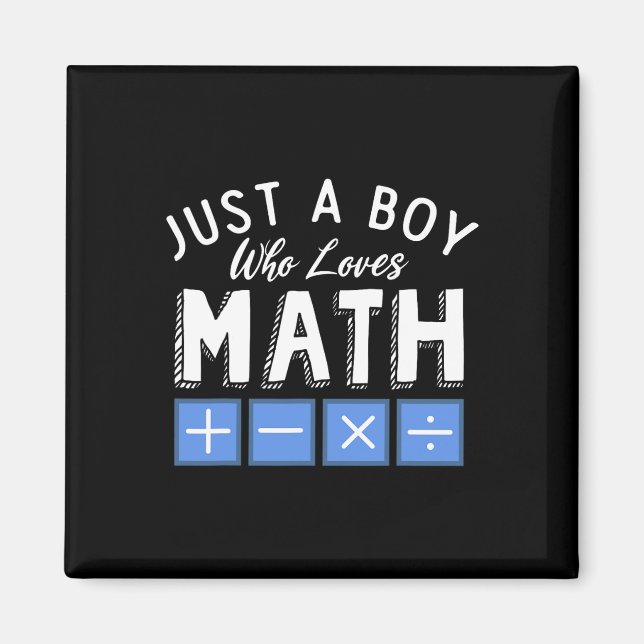 Imã Apenas um menino que ama matemática álgebra engraç (Frente)