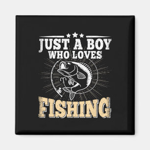 Imã Apenas um menino que ama pesca engraçado Byss Peix