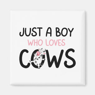 Imã Apenas um Menino que Ama Vacas Fazenda de Vacas Fo