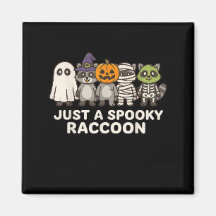 Imã Apenas Um Traje De Halloween De Guaxinim Assustado