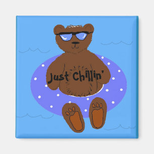 Imã Apenas Um Urso Refrigerado Em Um Tubo Interior