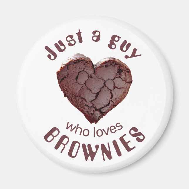 Imã Apenas uma cara que ama ímã de brownies (Frente)