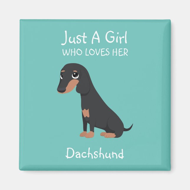 Imã Apenas uma garota que a ama Dachshund (Frente)