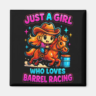 Imã Apenas Uma Garota Que Ama A Corrida De Barril Corr