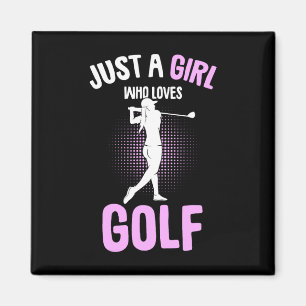 Imã Apenas Uma Garota Que Ama Clube De Golfe Golfista
