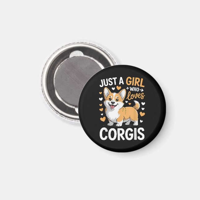 Imã Apenas Uma Garota Que Ama Corgis (Front/Back)