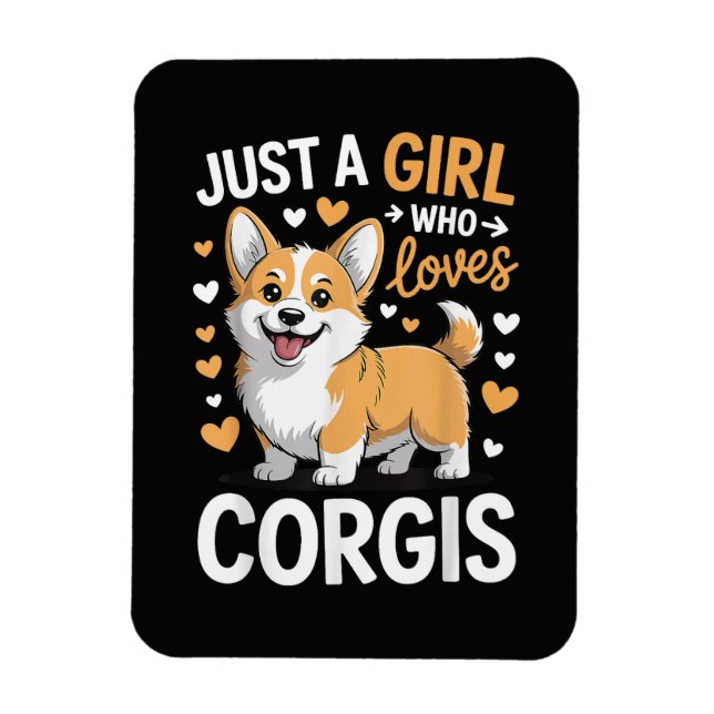 Ímã Apenas Uma Garota Que Ama Corgis (Vertical)