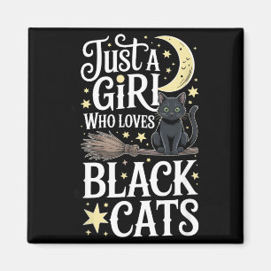 Imã Apenas Uma Garota Que Ama Gatos Pretos No Hallowee