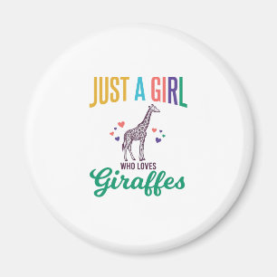 Imã Apenas uma Garota que Ama Girafas Desenho Vetorial