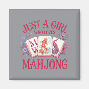 Imã Apenas Uma Garota Que Ama Mahjong Presente Fofo de