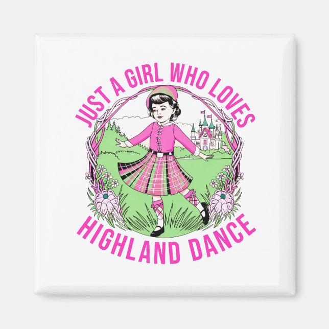 Imã Apenas uma garota que ama o presente da Highland D (Frente)