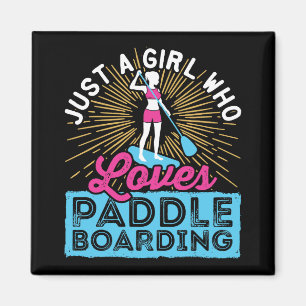 Imã Apenas uma garota que ama paddleboarding SUP Mulhe