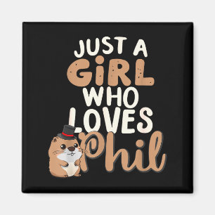 Imã Apenas Uma Garota Que Ama Phil Divertido Feliz Dia
