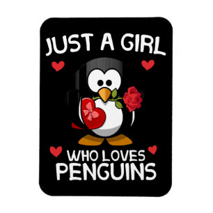 Ímã Apenas uma Garota que Ama Pinguins
