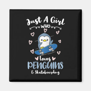 Imã Apenas Uma Garota Que Ama Pinguins E Skate