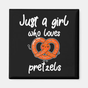 Imã Apenas Uma Garota Que Ama Pretzels Café Divertido 