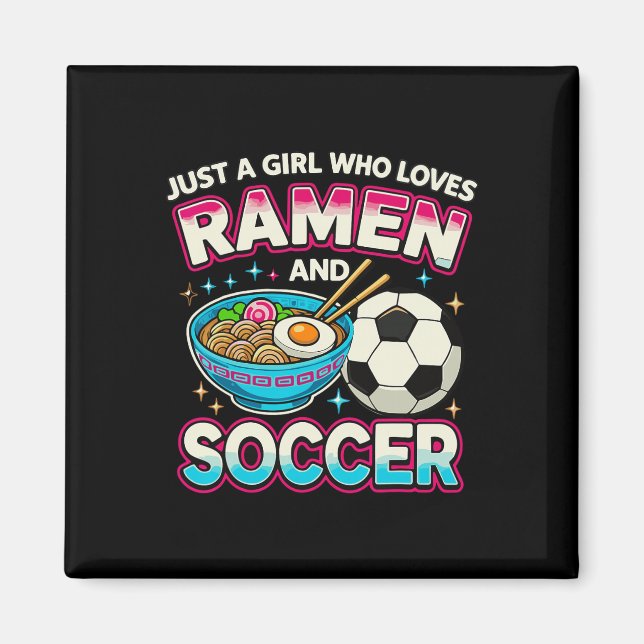 Imã Apenas Uma Garota Que Ama Ramen E Futebol  (Frente)
