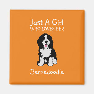 Imã Apenas uma garota que ama seu Bernedoodle