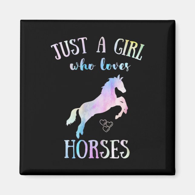 Imã Apenas Uma Menina Que Ama Cavalos Cavalos Cavalos  (Frente)