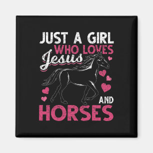 Imã Apenas Uma Menina Que Ama Jesus E Cavalos Cristo D