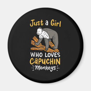 Imã Apenas Uma Menina Que Ama Macacos Capuchim