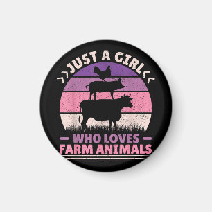 Imã Apenas Uma Menina Que Ama Os Animais De Fazenda So