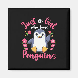 Imã Apenas Uma Menina Que Ama Pinguins