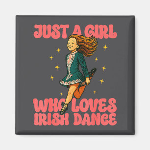 Imã Apenas Uma Rapariga Que Ama Dança Irlandesa Vintag