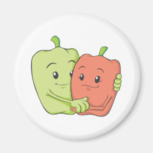 Imã Aperto de dois amantes da pimenta de Bell doce