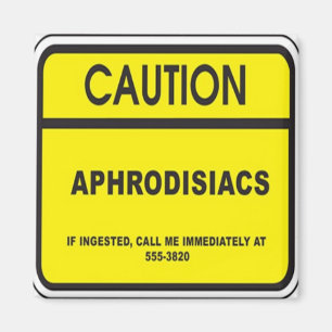 Imã Aphrodisiacs em ímã de advertência do refrigera