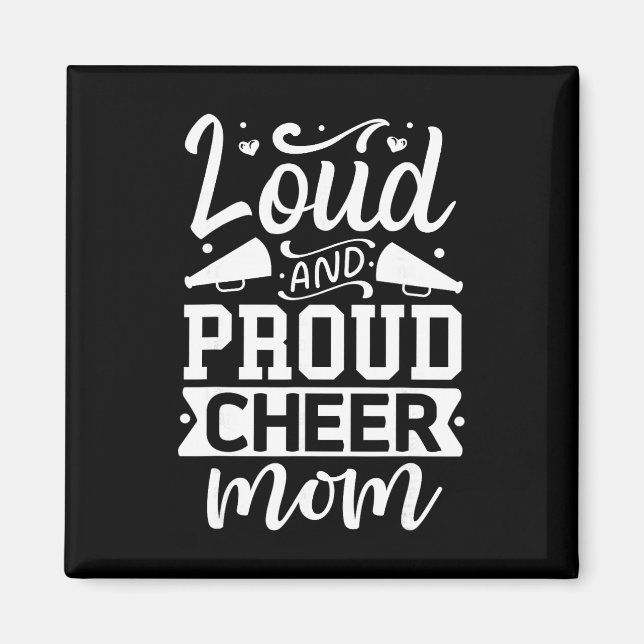 Imã Aplaudindo Alto E Orgulhosa Mãe Cheerleader  (Frente)