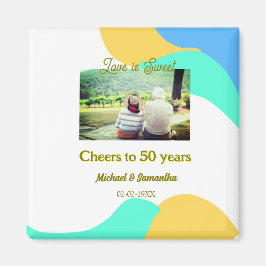 Imã aplausos para 50 anos o amor é doce retrô