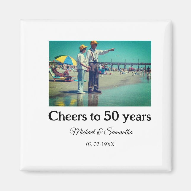 Imã aplausos para o aniversário de 50 anos adicionar n (Frente)