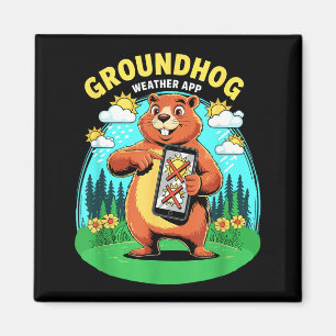 Imã Aplicativo de Clima do Groundhog Previsão Divertid