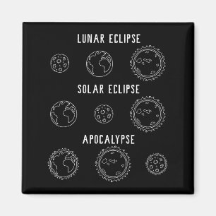 Imã Apocalipse de Eclipse Solar Lunar Arte de Astronom