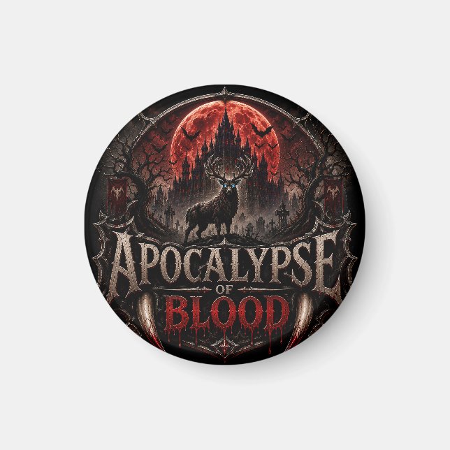 Imã Apocalipse de Sangue Horror Magnet (Frente)