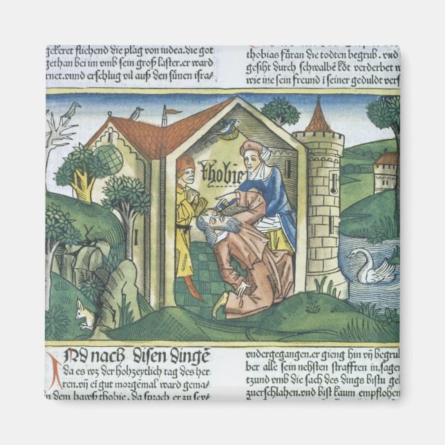 Imã Apocrypha: Tobit está cego por dejetos de pardal (Frente)