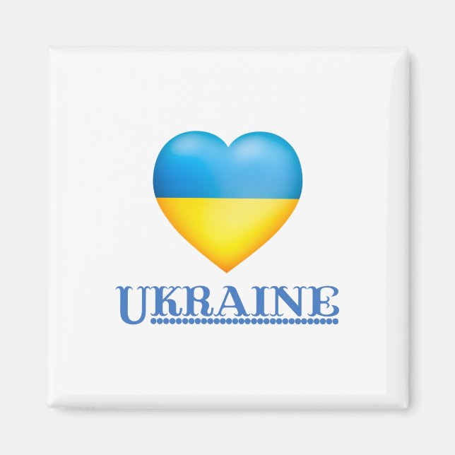 Imã Apoiar a Ucrânia - Paz e Amor para a Ucrânia (Frente)