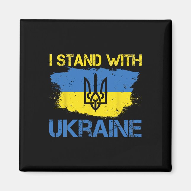 Imã Apoie a Ucrânia Com Esta Bandeira da Ucrânia Eu Fi (Frente)