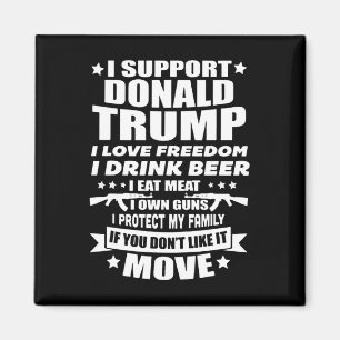 Imã Apoie Donald Trump I Love Freedom I Beer Beer Beer