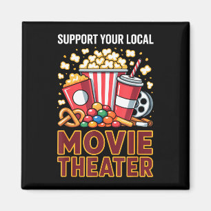 Imã Apoie o lanche noturno de comida de filme do cinem