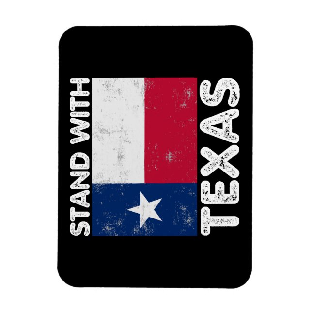 Ímã Apoie o Texas Eu Fico Com a Bandeira do Texas Texa (Vertical)