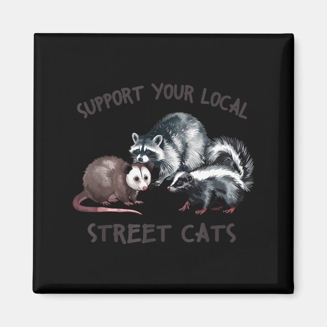 Imã Apoie os Gatos de Rua da Vida Selvagem Local (Frente)