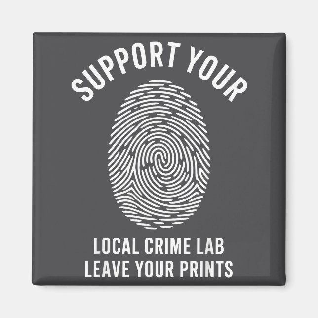 Imã Apoie Seu Laboratório de Crimes Local Design de Hu (Frente)