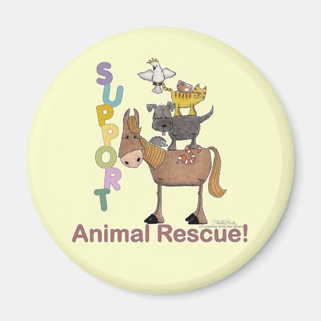 Imã Apoio ao resgate de animais (Frente)