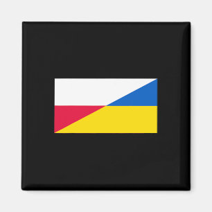 Imã Apoio Polonês à Ucrânia Bandeira Ucraniana E Polôn