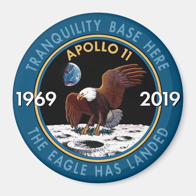Imã Apollo 11 50º Aniversário Missão Patch Insignia (Frente)
